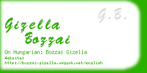 gizella bozzai business card